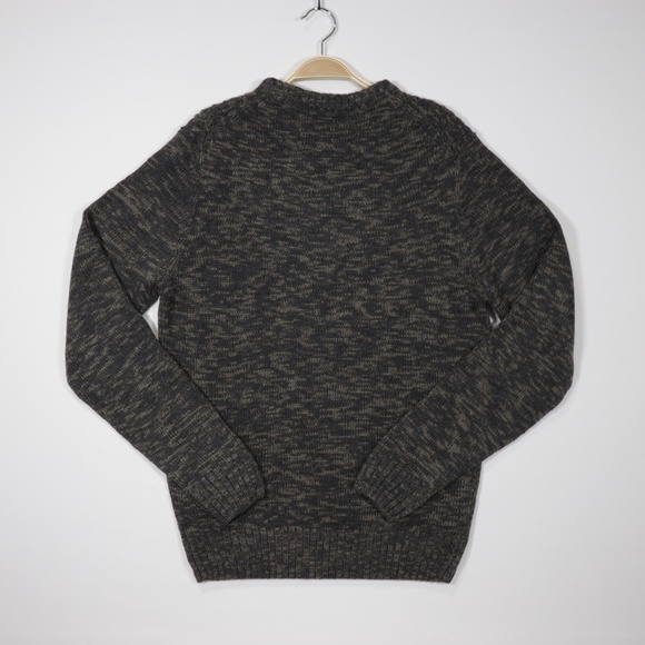 American Threads Men's Crew Neck Long Sleeve Pullover Sweater Dark Grey Size S - Picture 4 of 9